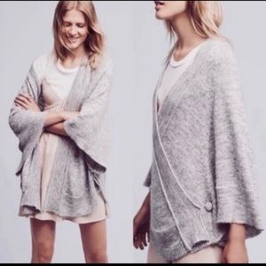 Anthropologie Knitted & Knotted Wool Alpaca Blend Sweater Wrap Cardigan Size S